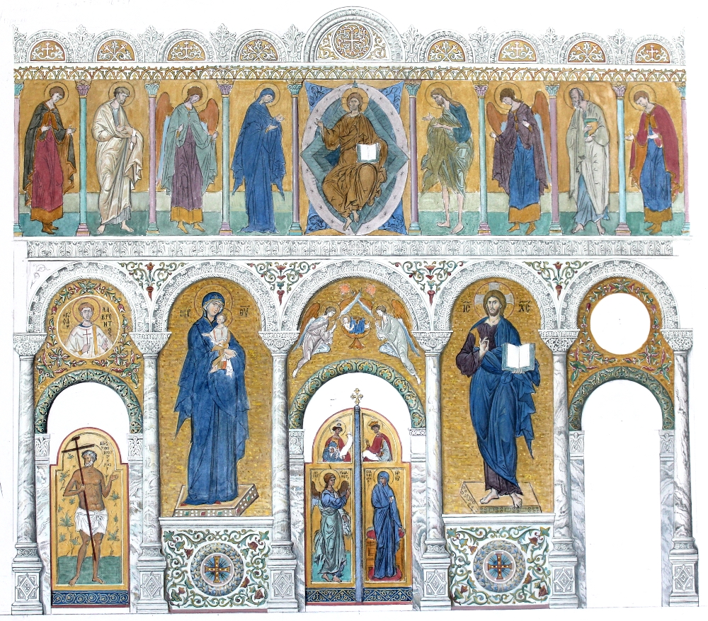 Проект иконостаса строящегося храма св. Георгия Победоносца