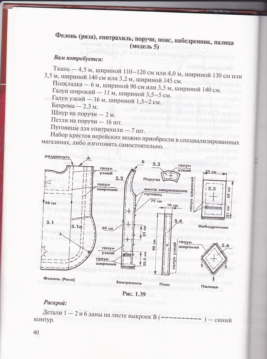 Схема стихарь риза 7