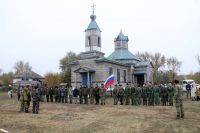 Воспитанники приходской воскресной школы, занимающихся по программе "Уроки мужества", родители юных защитников Отечества и инструкторы–наставники приняли участие в военно–полевом сборе "Полигон".