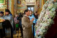 Настоятель сопровождает принесение списка Донской иконы Божией Матери в Калмыкию Настоятель сопровождает принесение списка Донской иконы Божией Матери в Калмыкию