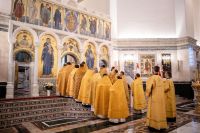 Соборное служение военного духовенства округа